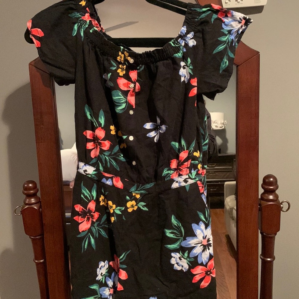 Black Floral Old Navy Romper